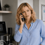 Sonja am Telefon mit Schwiegermutter