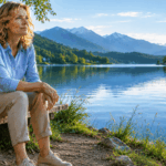 Sonja am See in Gedanken